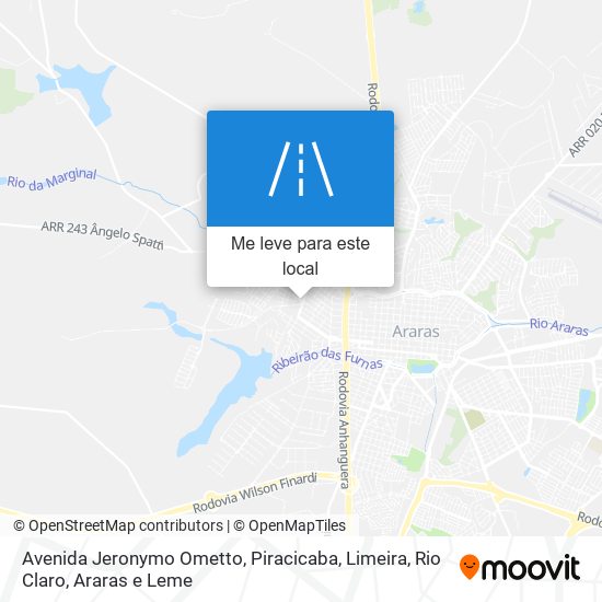 Avenida Jeronymo Ometto mapa