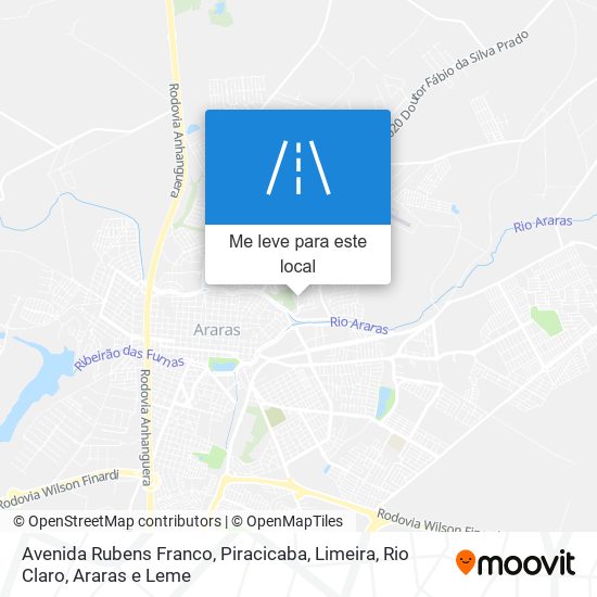 Avenida Rubens Franco mapa