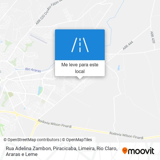 Rua Adelina Zambon mapa