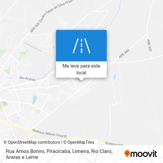 Rua Amos Bonini mapa