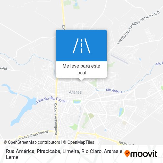 Rua América mapa