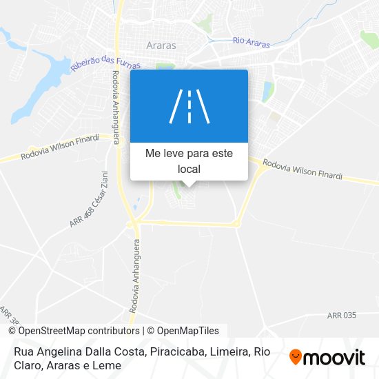 Rua Angelina Dalla Costa mapa