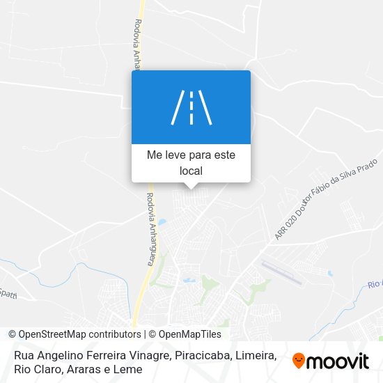 Rua Angelino Ferreira Vinagre mapa