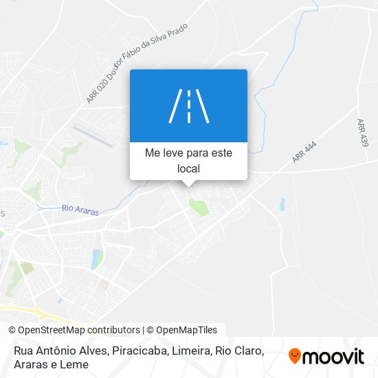 Rua Antônio Alves mapa