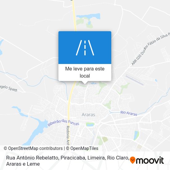 Rua Antônio Rebelatto mapa