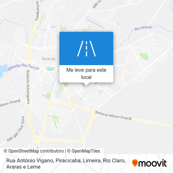 Rua Antônio Vigano mapa