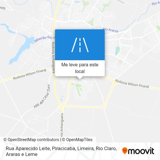 Rua Aparecido Leite mapa