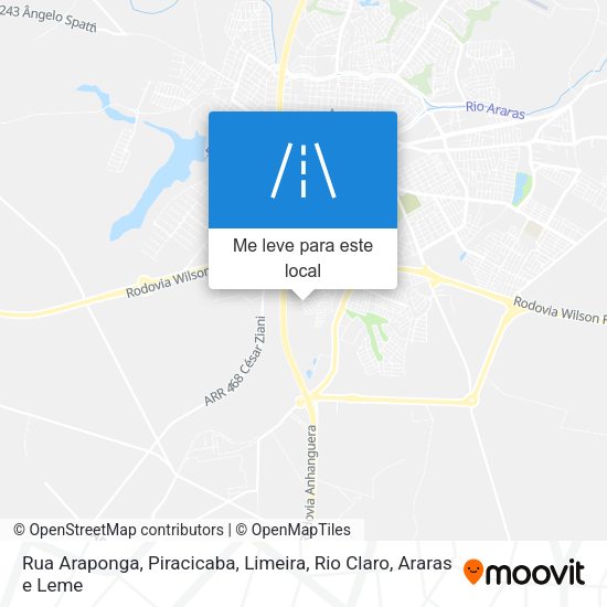 Rua Araponga mapa