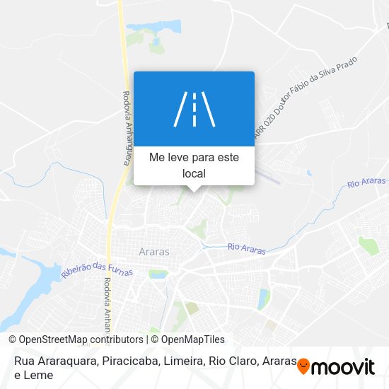 Rua Araraquara mapa