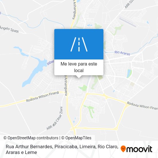 Rua Arthur Bernardes mapa