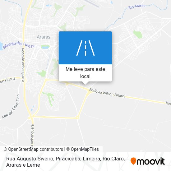 Rua Augusto Siveiro mapa