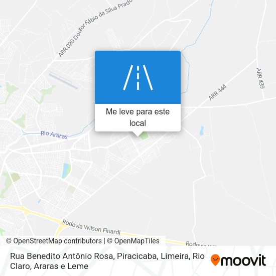 Rua Benedito Antônio Rosa mapa