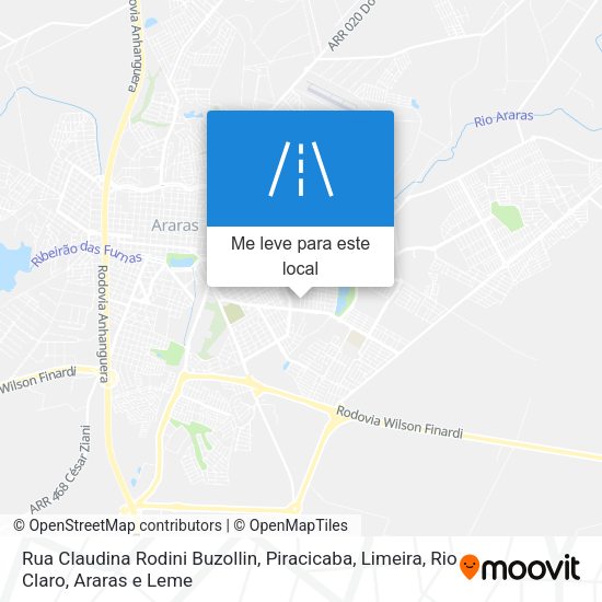 Rua Claudina Rodini Buzollin mapa