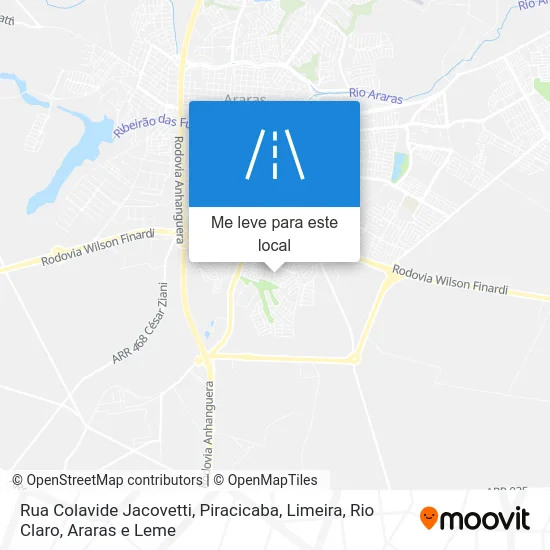 Rua Colavide Jacovetti mapa