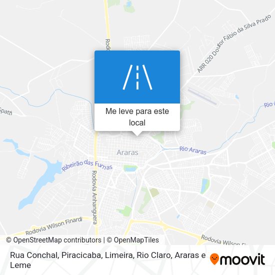 Rua Conchal mapa