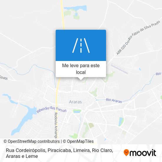 Rua Cordeirópolis mapa