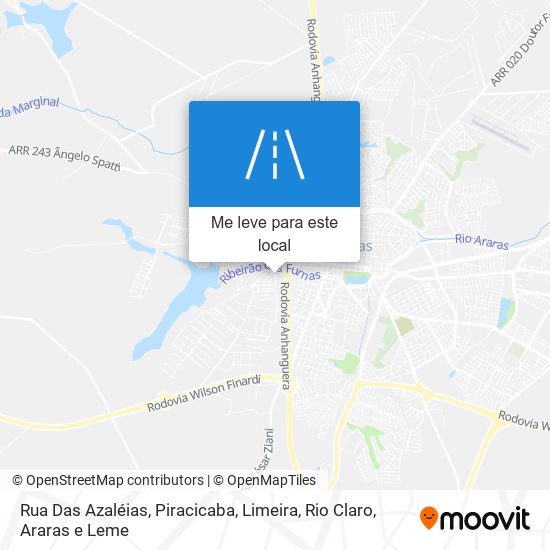 Rua Das Azaléias mapa