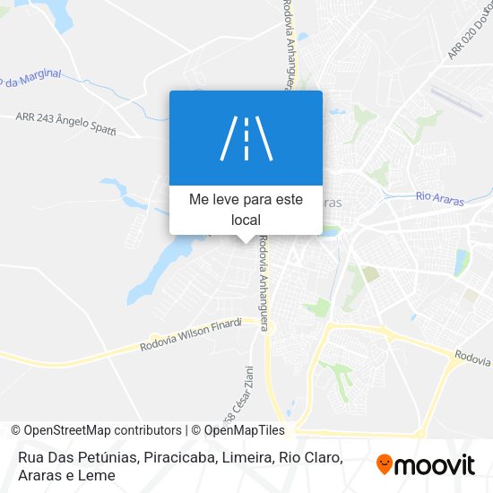 Rua Das Petúnias mapa