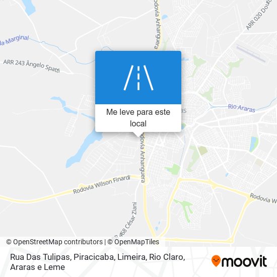 Rua Das Tulipas mapa