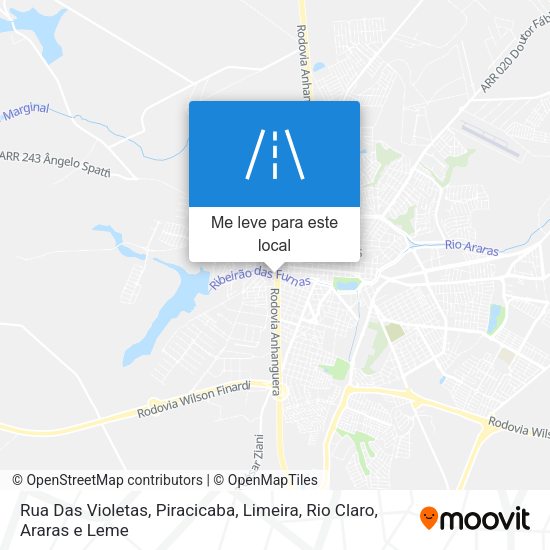 Rua Das Violetas mapa