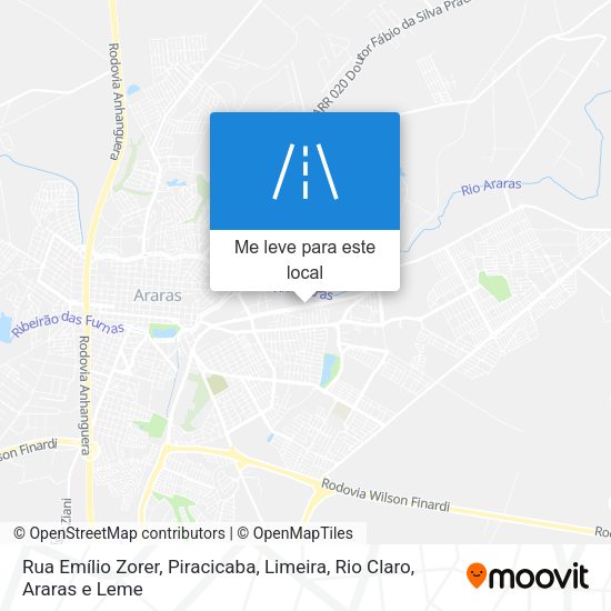 Rua Emílio Zorer mapa
