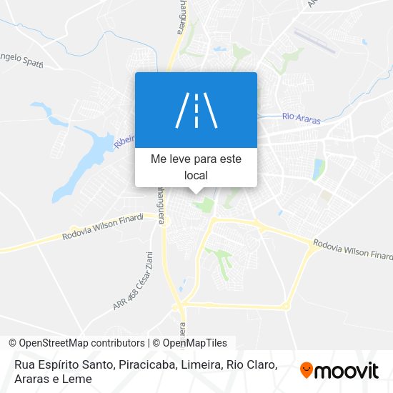 Rua Espírito Santo mapa