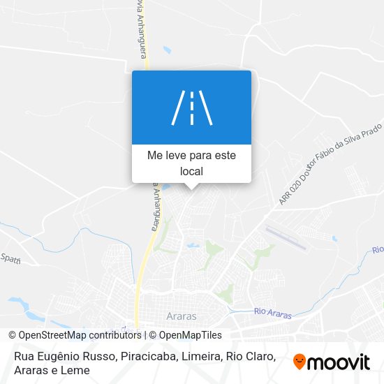 Rua Eugênio Russo mapa