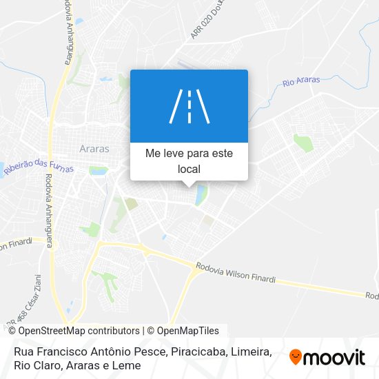 Rua Francisco Antônio Pesce mapa