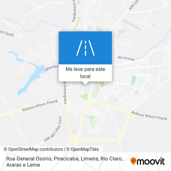 Rua General Osório mapa