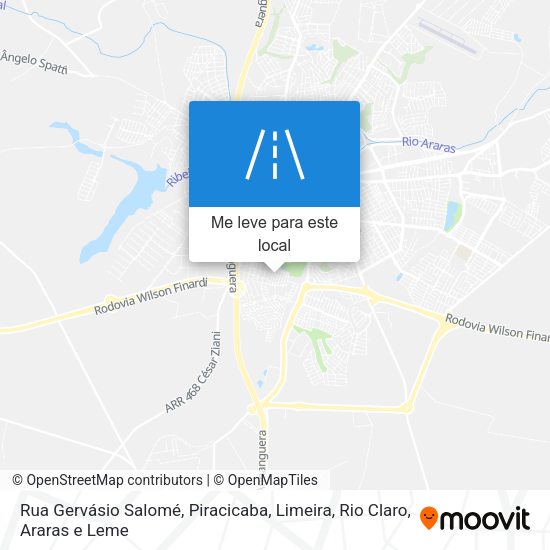 Rua Gervásio Salomé mapa