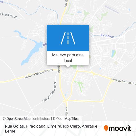 Rua Goiás mapa