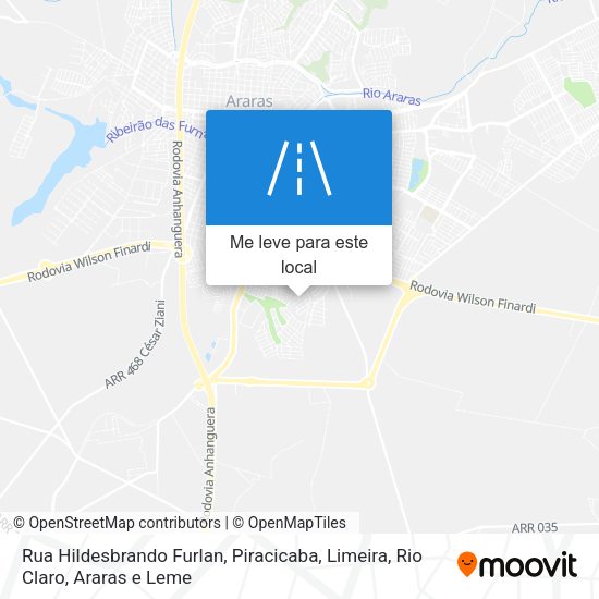 Rua Hildesbrando Furlan mapa