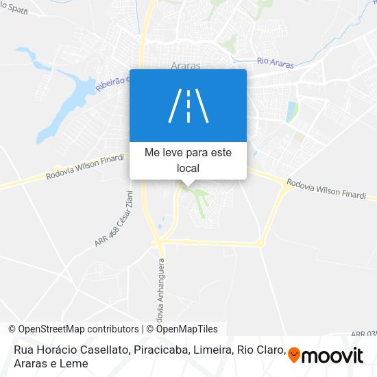 Rua Horácio Casellato mapa