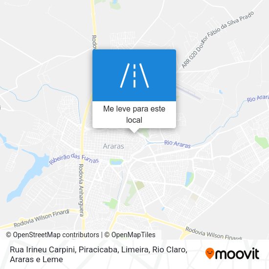 Rua Irineu Carpini mapa