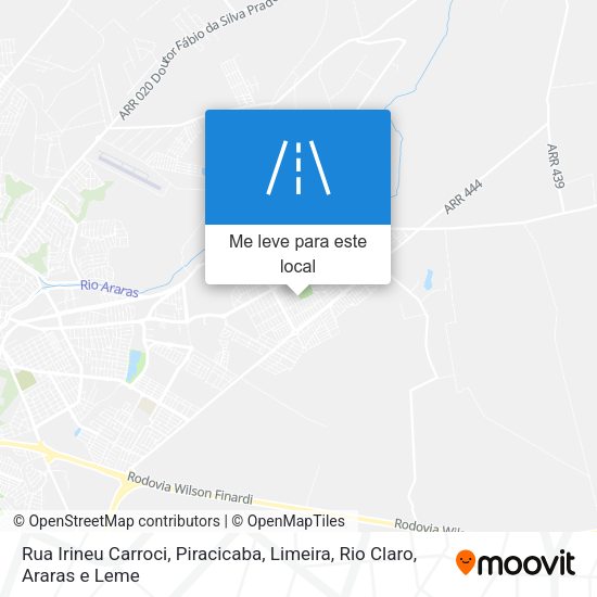 Rua Irineu Carroci mapa