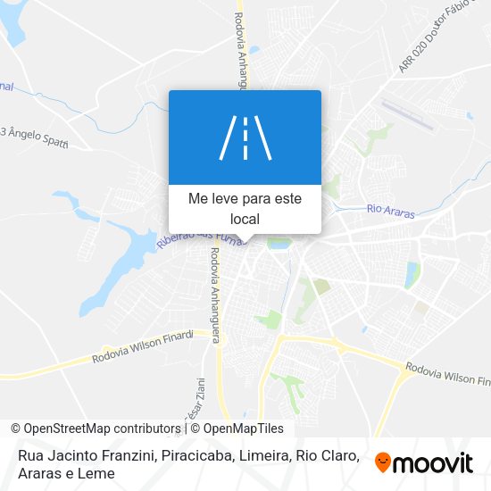 Rua Jacinto Franzini mapa