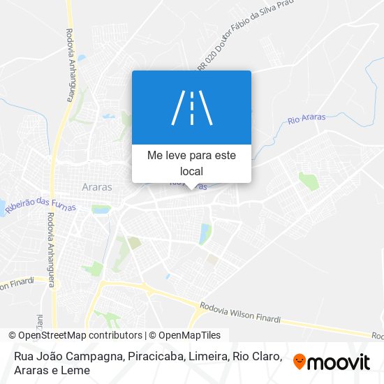 Rua João Campagna mapa