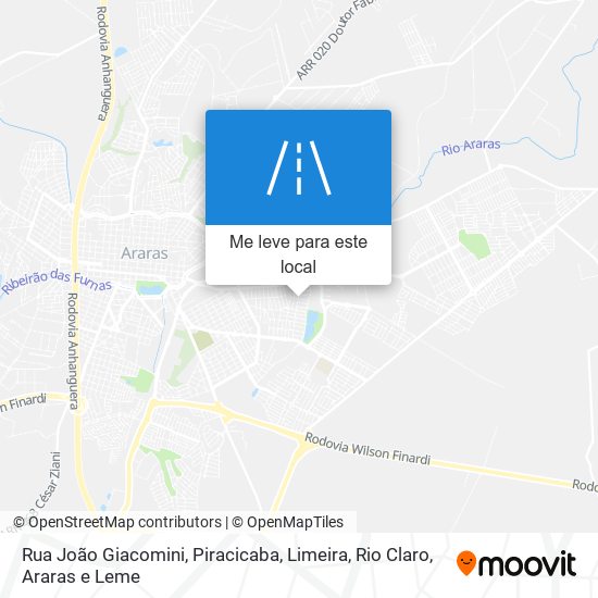 Rua João Giacomini mapa