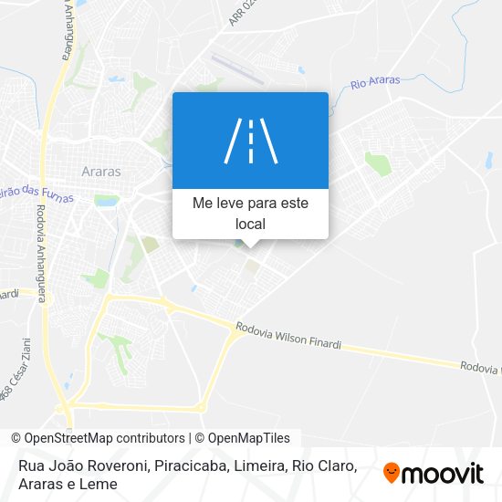 Rua João Roveroni mapa
