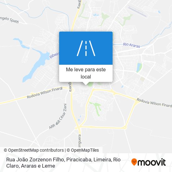 Rua João Zorzenon Filho mapa