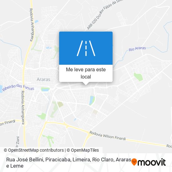 Rua José Bellini mapa