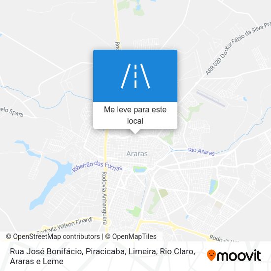 Rua José Bonifácio mapa