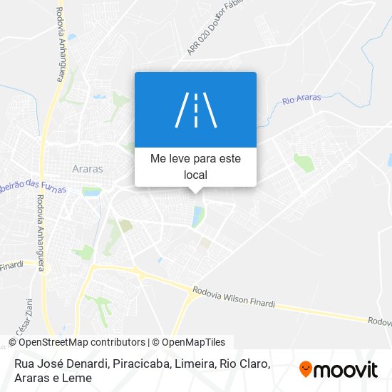 Rua José Denardi mapa