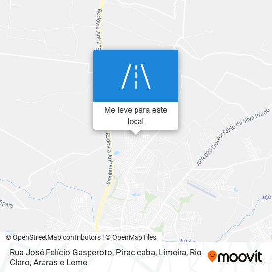 Rua José Felício Gasperoto mapa