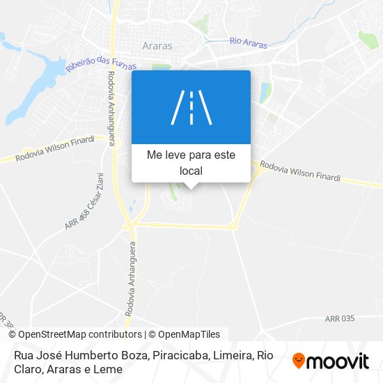 Rua José Humberto Boza mapa