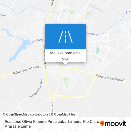 Rua José Olívio Ribeiro mapa