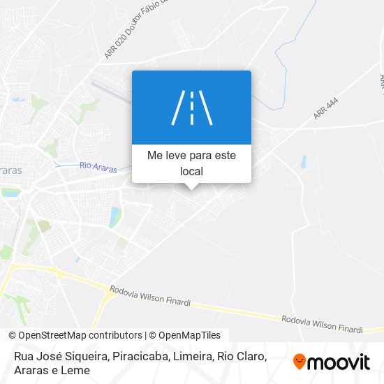 Rua José Siqueira mapa