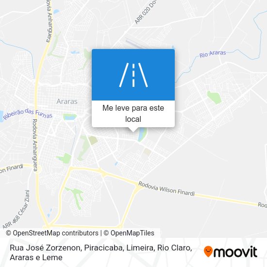 Rua José Zorzenon mapa