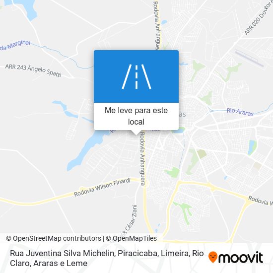 Rua Juventina Silva Michelin mapa