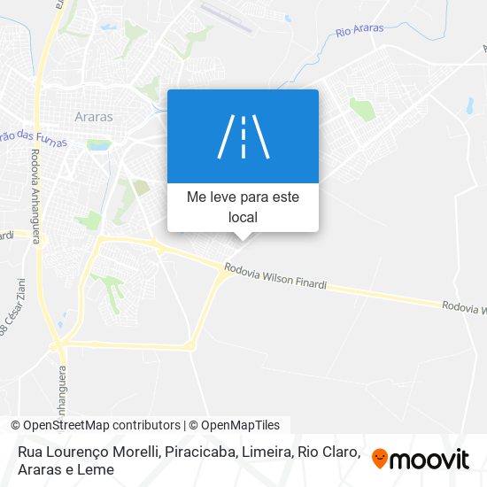 Rua Lourenço Morelli mapa